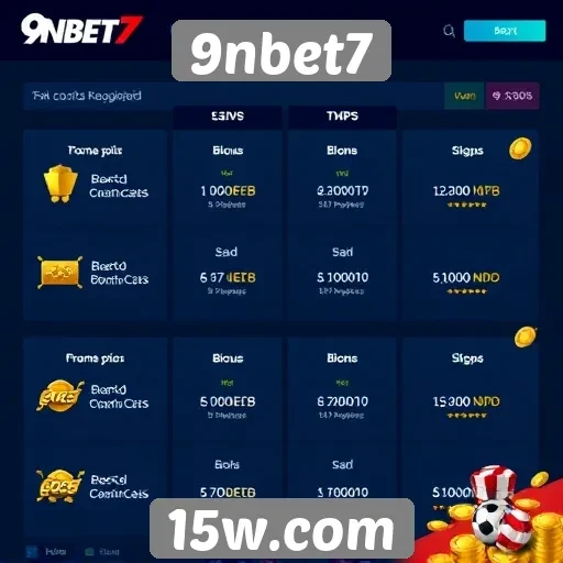 Funcionamento do sistema de bônus e promoções do 9nbet7